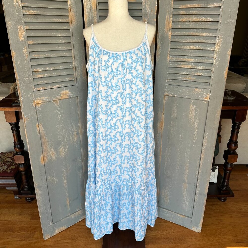 Lilly Pulitzer Amerie Embroidered Midi Dress Flamingle Sz XL - Picture 2 of 14